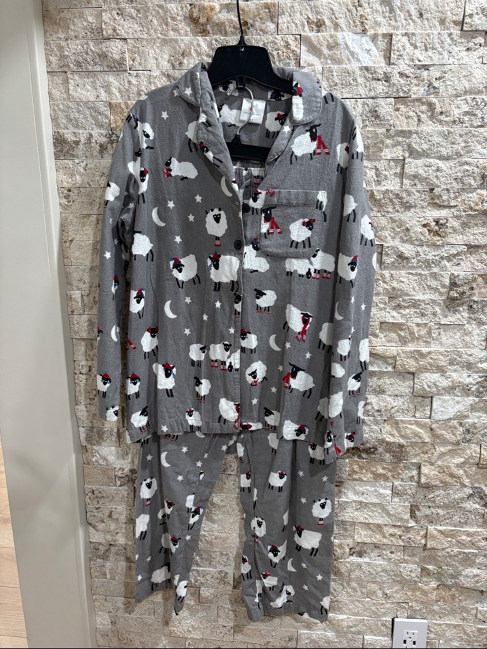 Women’s flannel pyjama size M 100% cotton long sleeve brand‎ new